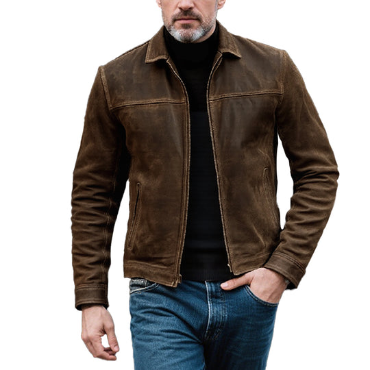Men's Zipper Leather Jacket Dtt077594296