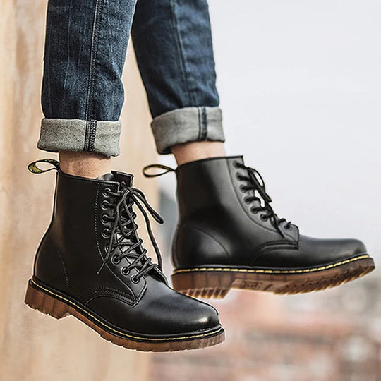 Men's Classic Leather Utility High-Top British Martin Boots 9891527033016
