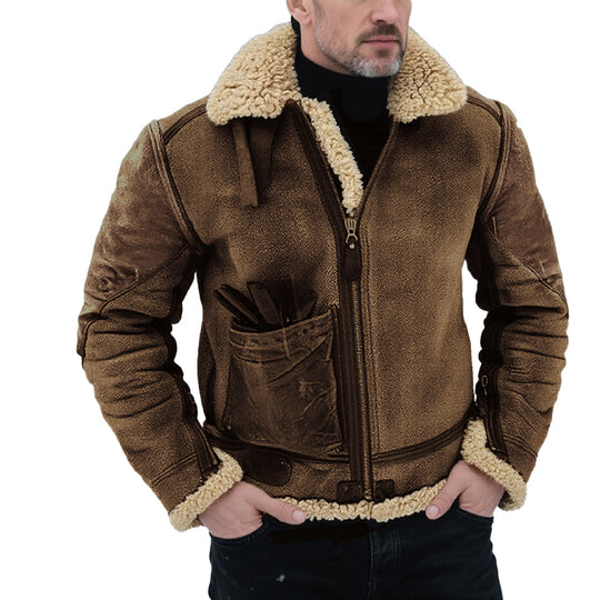 Men's Retro Zipper Thickened Coat Dtt101056184