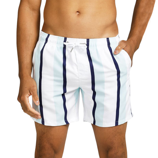 Men's Summer Classic Colorblock Striped Elastic Casual Shorts DTT25072116