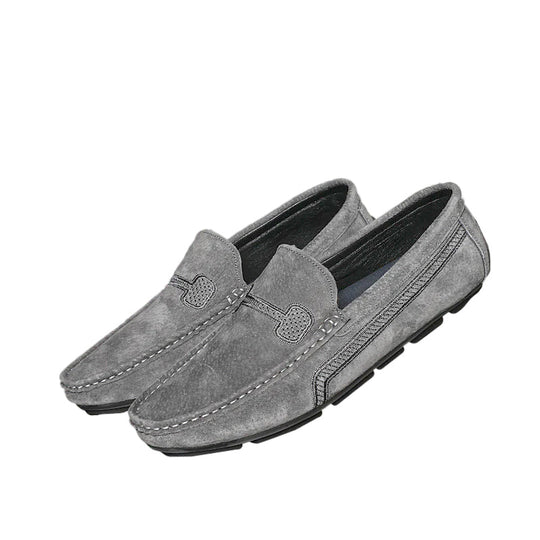 Men's Casual Solid Color Slip On Leather Flat Loafers Shoes 9888555663544