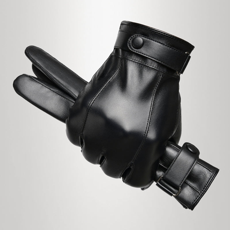 Daily PU Leather Thickened Driving Full Finger Glove 9888555729080