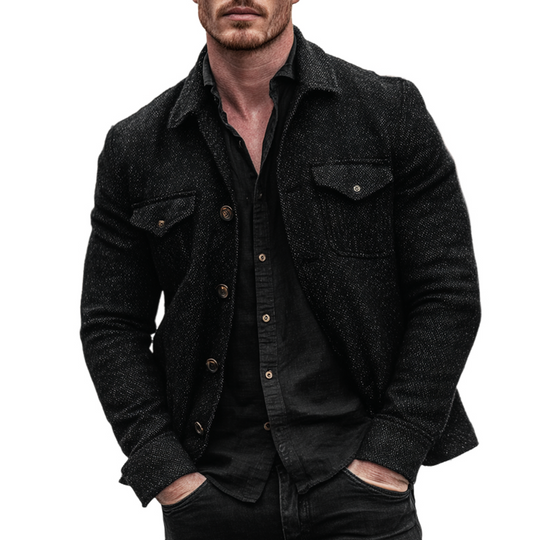 Men's Blended Fabric Single-breasted Jacket DTT25081215