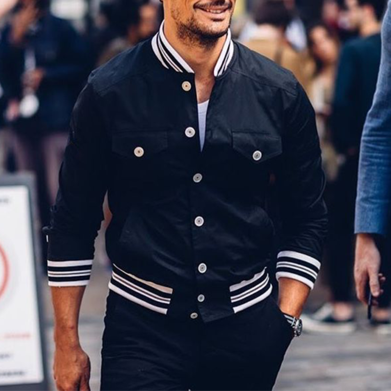 Men's Fashion Vintage Casual Slim Fit Button Jacket 9901327057080