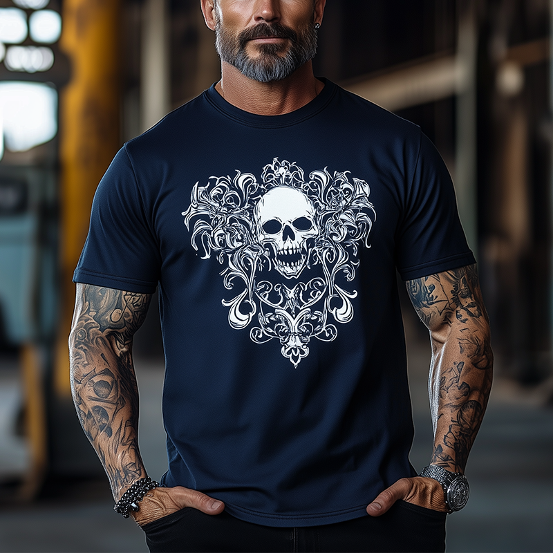 Men's Summer Fashion Cotton Blended Printed Short-Sleeved T-Shirt DTT25062709