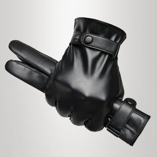 Daily PU Leather Thickened Driving Full Finger Glove 9888555729080