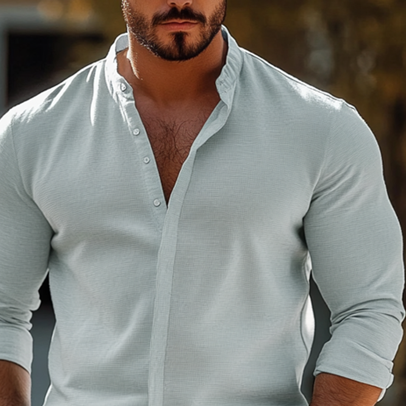 Men's Casual Loose Long Sleeve Shirt DTT25072903