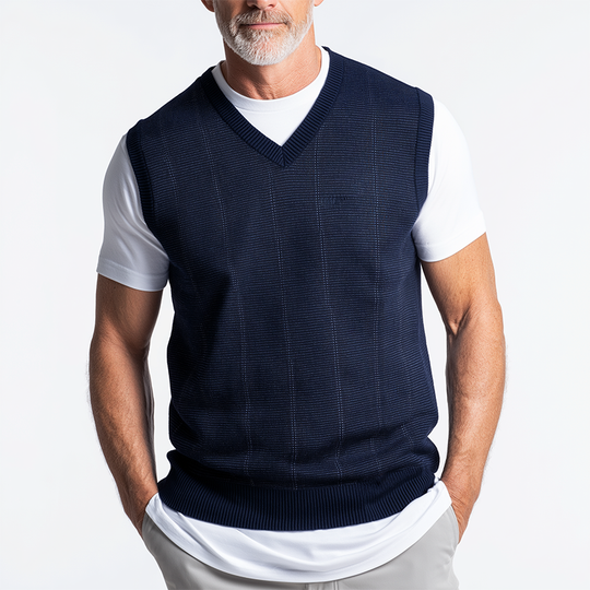 Men's Vintage Striped Knit Vest DTT25081112