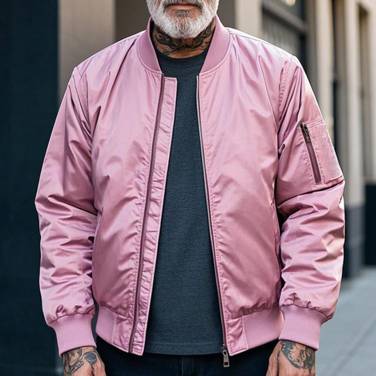 Men's Lightweight Casual Rib Collar Nylon Bomber Jacket 9906105942200