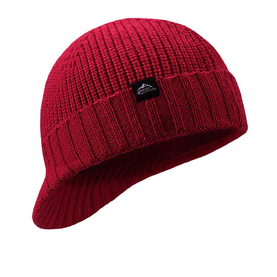 Casual Knit Beanies Short-Brimmed Peaked Cap 9888551600312