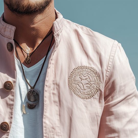 Men's Spring And Autumn Stand Collar Cotton Embroidered Button Jacket DTT25081209