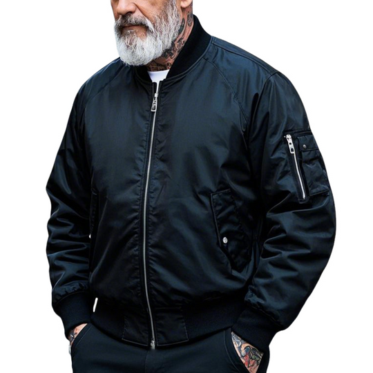 Men's Lightweight Casual Rib Collar Nylon Bomber Jacket 9906106302648