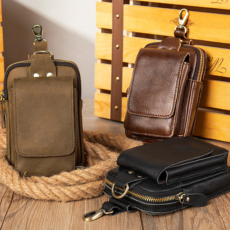 Men's Multifunctional Leather Waist Bag 9890061091000