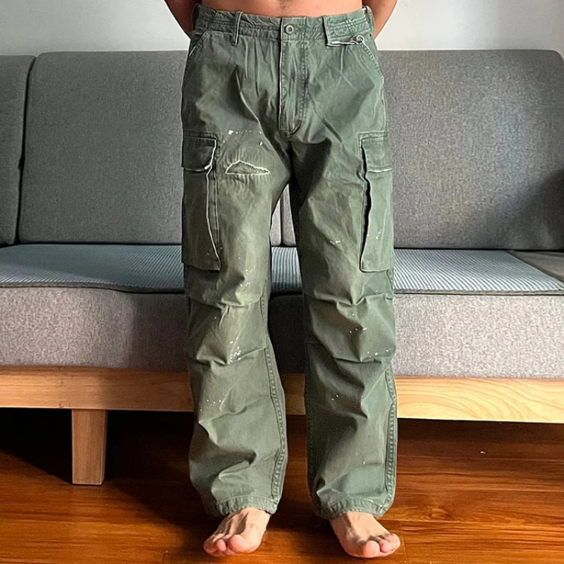 Men's Loose Large Pocket Wear-resistant Cargo Paratrooper Pants 9261762248888
