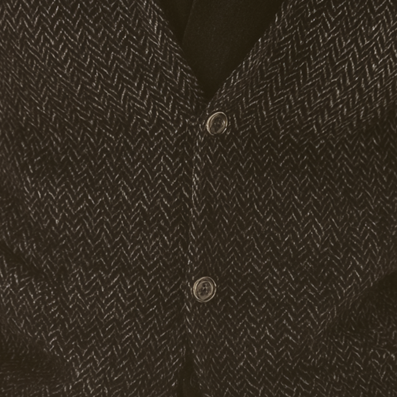 Men's Vintage Herringbone Stand Collar Jacket DTT25081810