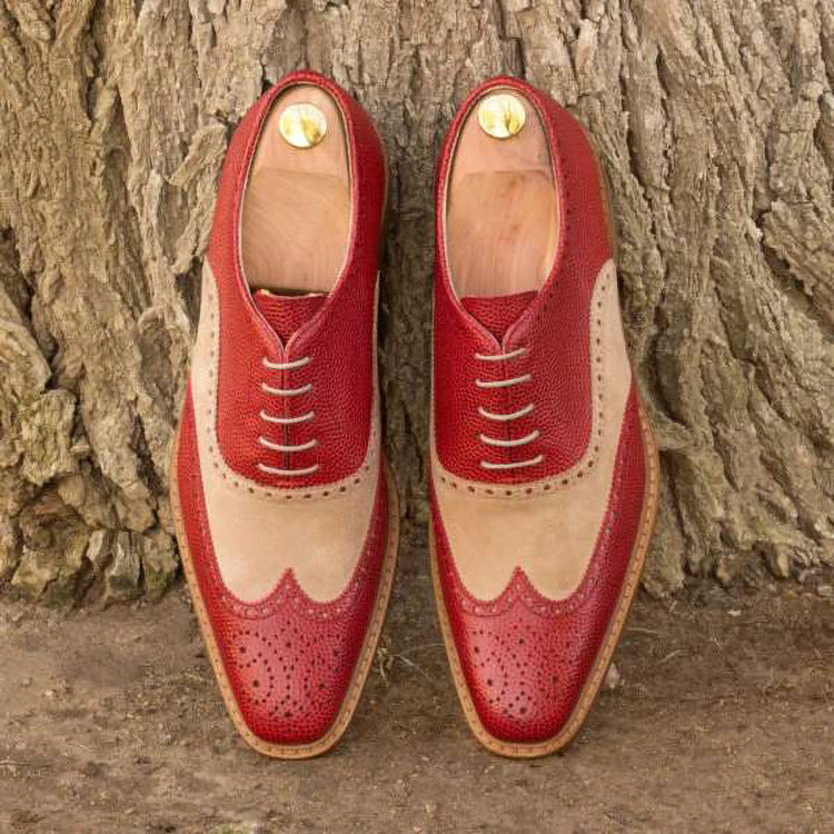 Men's Vintage Stitching Strappy Pointed Toe Oxford Shoes 9888555466936