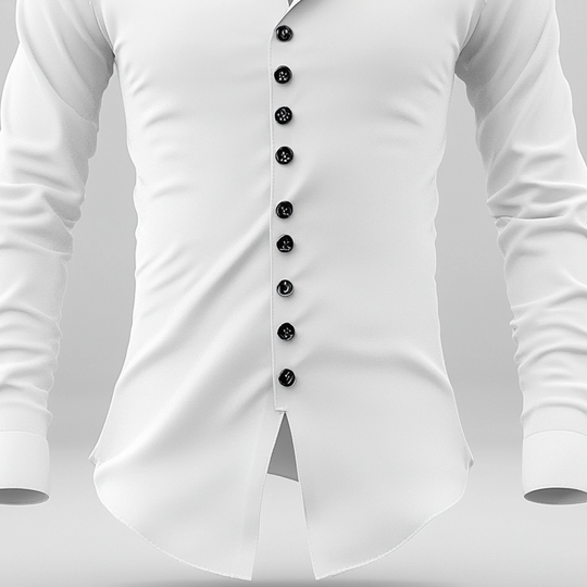 Men's Stand Collar Contrast Button Long Sleeve Shirt 9913233899704