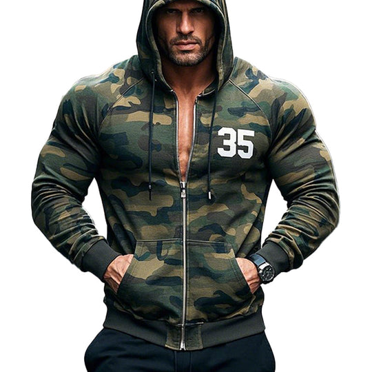Men's Outdoor Camouflage Print Zip-Up Hoodie Jacket 9902008991928
