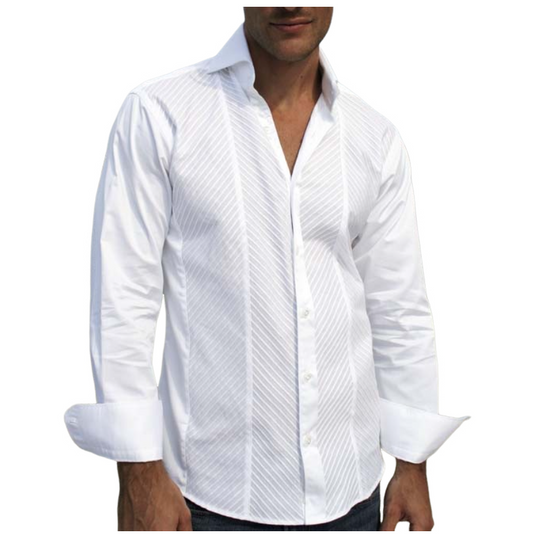 Men's Versatile Twill Lapel Long-sleeved Shirt 9892053319864
