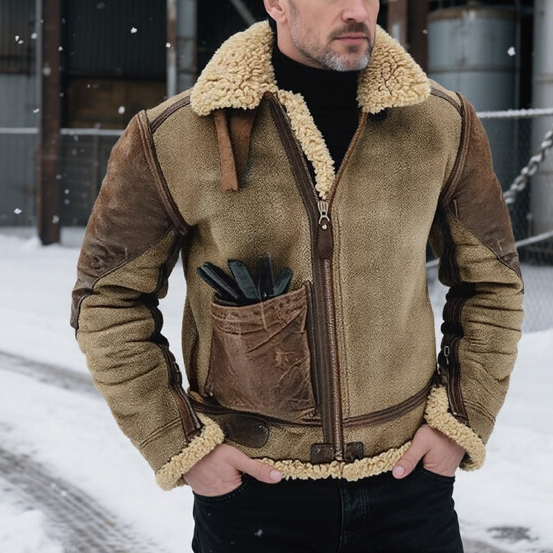 Men's Retro Zipper Thickened Coat Dtt101056184