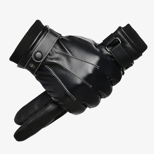 Daily PU Leather Thickened Driving Full Finger Glove 9888555729080