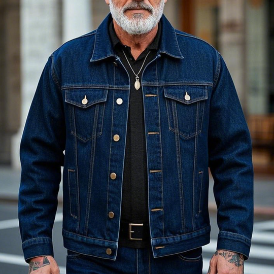 Men's Classic Casual Lapel Denim Jacket 9903259287736