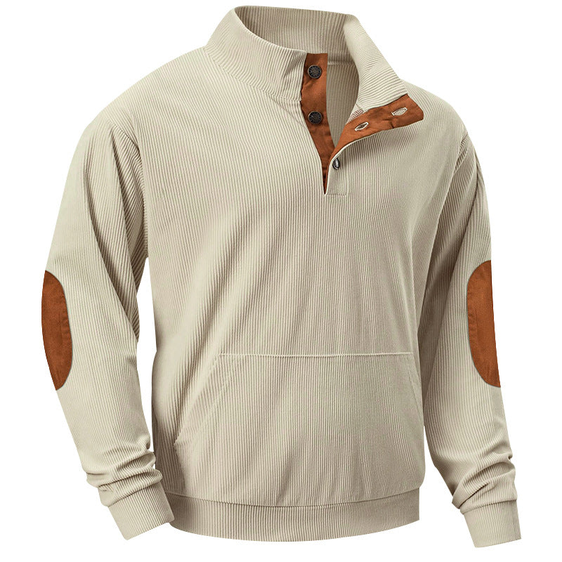 Men's Corduroy Long Sleeve Pocket Hoodie 9879611703480