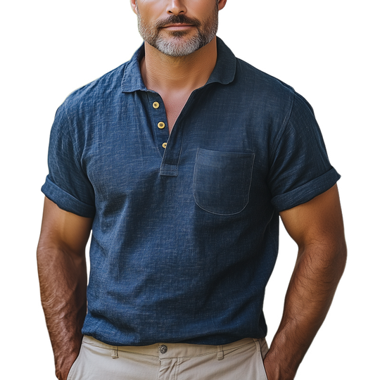 Men's Summer Business Comfortable Polo Neck T-Shirt DTT25060521