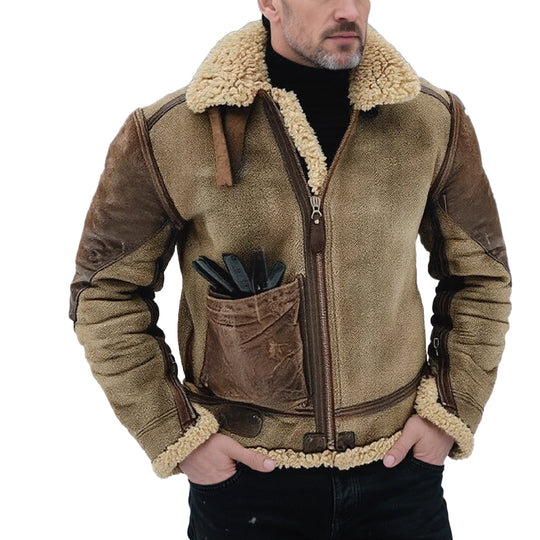 Men's Retro Zipper Thickened Coat Dtt101056184