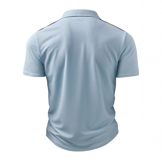 Men's Waffle Stitching Short-sleeved POLO Shirt DTT25080111