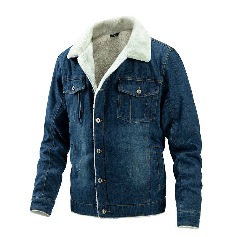 Men's Lapel Fleece Demin 9877945057464