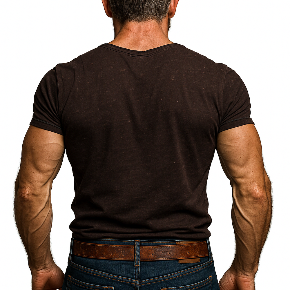 Men's Summer Fashion Distressed Printed Polyester Blended V-Neck Short Sleeve T-Shirt DTT25062016