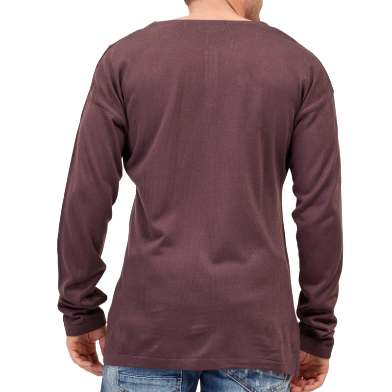 Men's Casual Comfortable Premium Fabric Collarless Long Sleeve Shirt 9892049387704