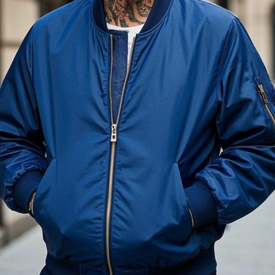 Men's Lightweight Casual Rib Collar Nylon Bomber Jacket 9906105778360