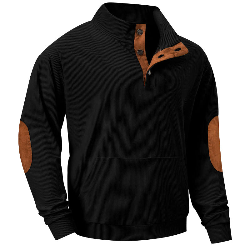 Men's Corduroy Long Sleeve Pocket Hoodie 9879611703480