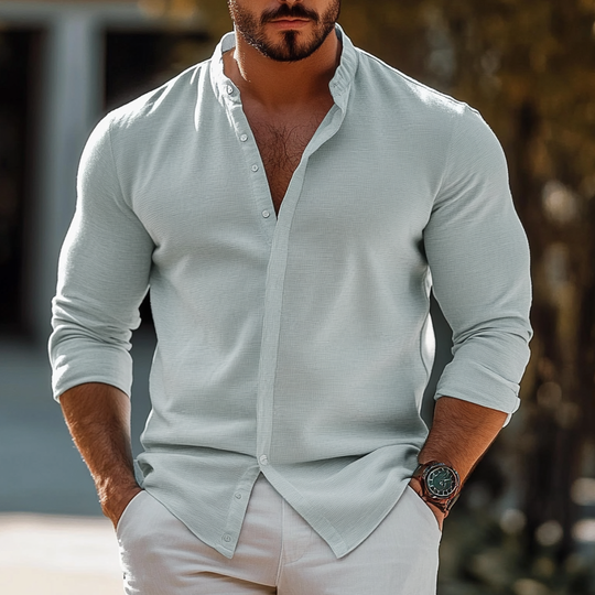 Men's Casual Loose Long Sleeve Shirt DTT25072903