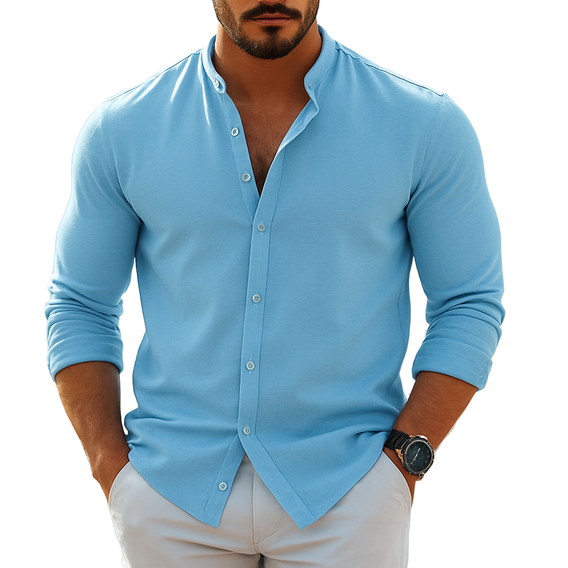 Men's Casual Loose Long Sleeve Shirt DTT25072903