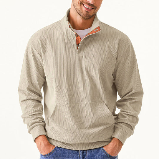 Men's Corduroy Long Sleeve Pocket Hoodie 9879611703480