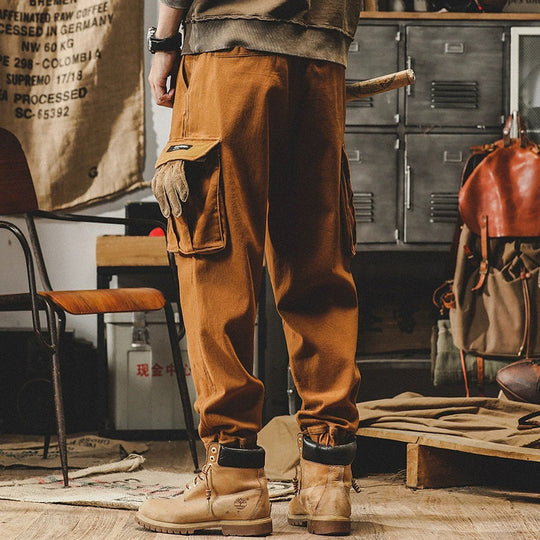 Men's Vintage Workman's Multi-pocket Pants 9884519891128