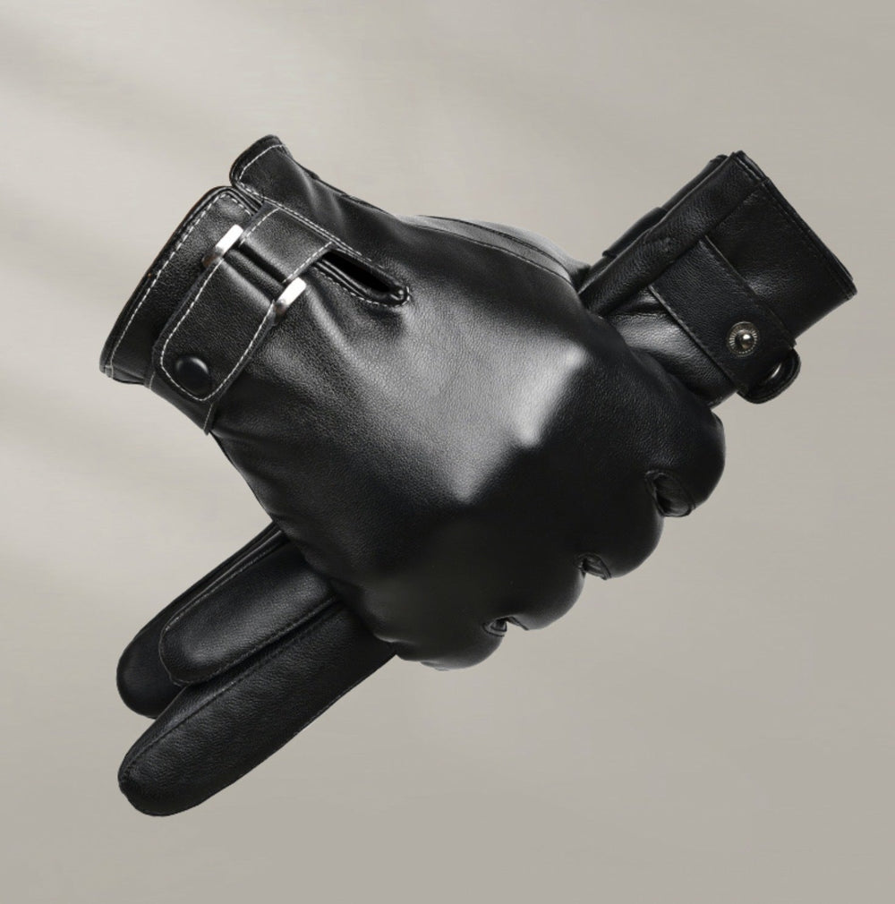 Daily PU Leather Thickened Driving Full Finger Glove 9888555729080