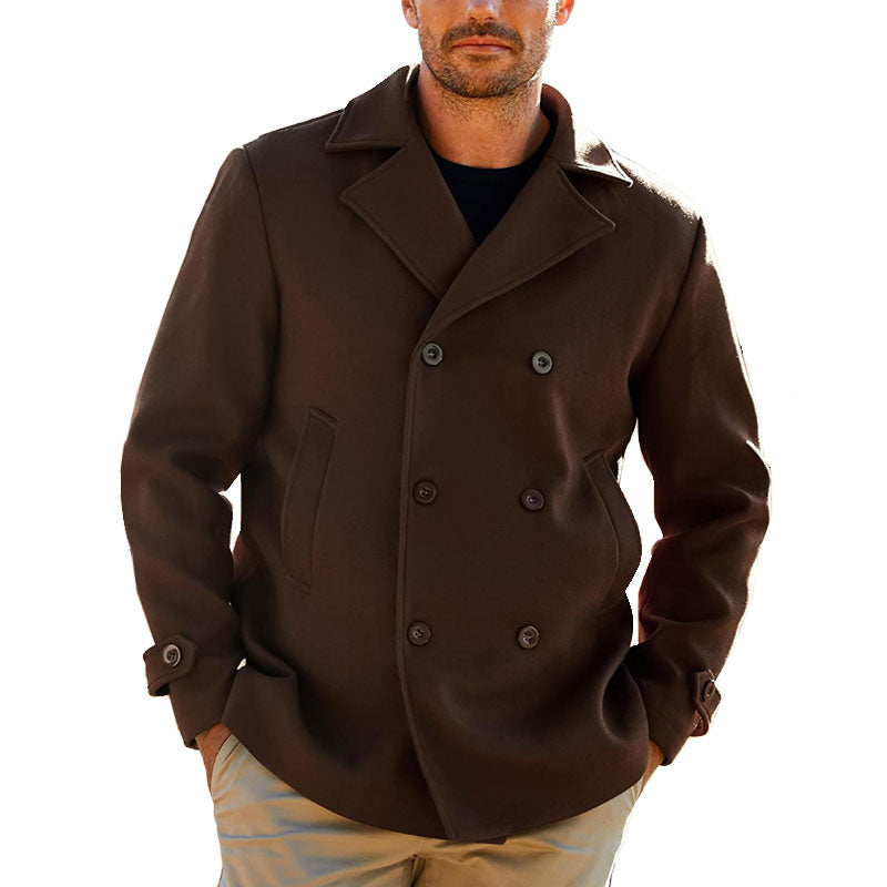 Men's Double Breasted Warm Winter Business Coat 9885842374840