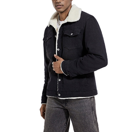 Men's Lapel Fleece Demin 9877945057464