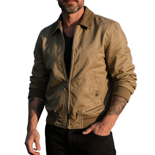 Men's Retro Casual Wilderness Washed Short Lapel Jacket DTT25071813