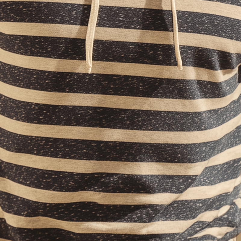 Men's Fashion Striped Print Cotton Blend Hooded Sweatshirt DTT25081807