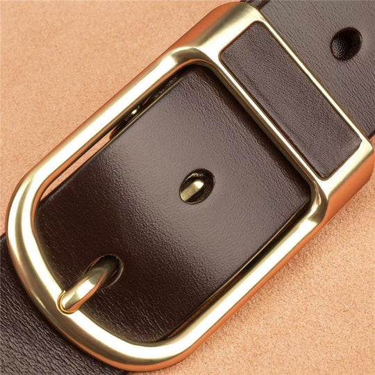 Business Casual PU Leather Square Buckle Cowboy Waistband Belt 9888555139256