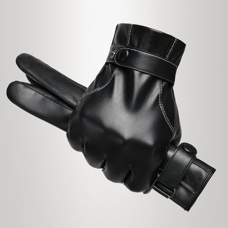 Daily PU Leather Thickened Driving Full Finger Glove 9888555729080
