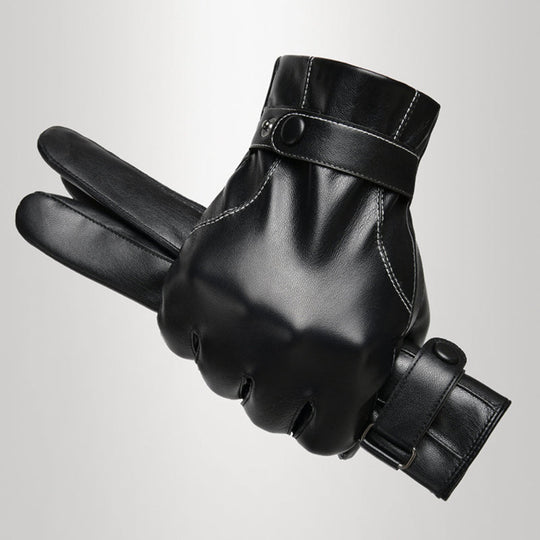 Daily PU Leather Thickened Driving Full Finger Glove 9888555729080