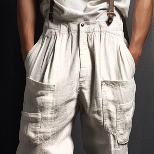Men's Retro Casual Linen Breathable Loose Long Pants 9905397727416