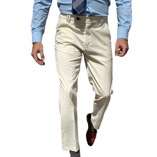 Men's Retro Casual Solid Color Suit Trousers DTT25072504
