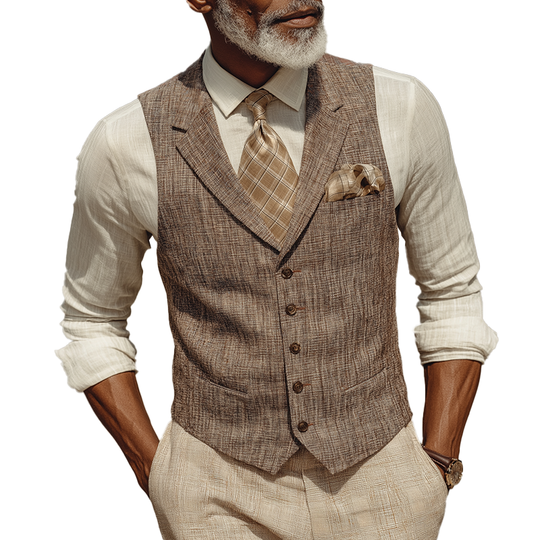 Men's Retro Elegant Suit Vest DTT25090409